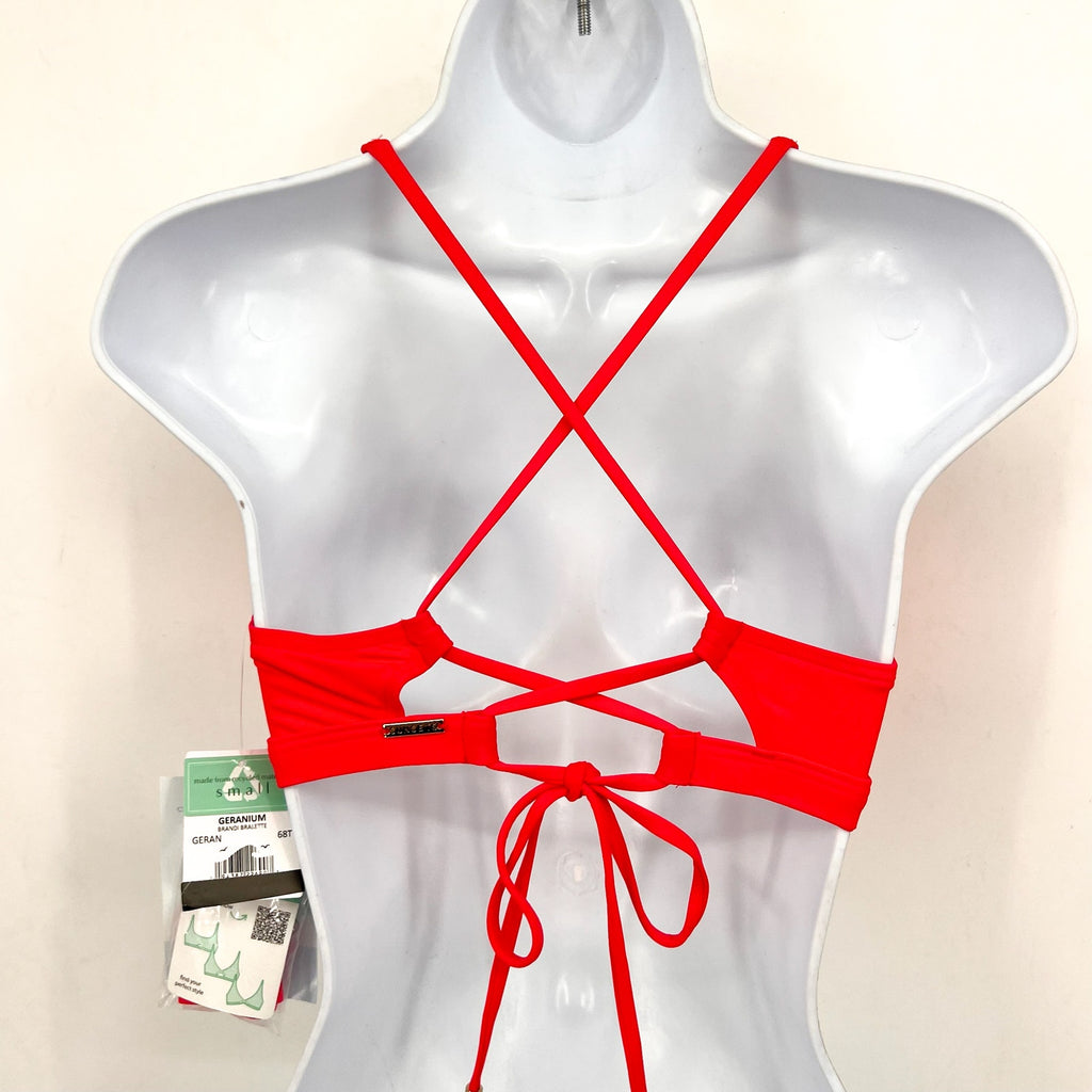 SUNSETS Women's Brandi Bralette Swim Top Small Red Geranium Multi-Wear NWT