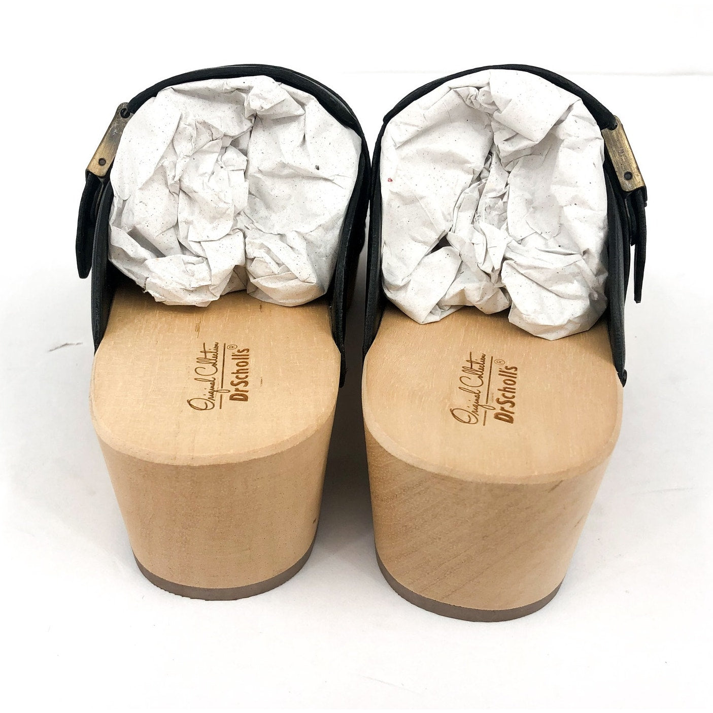 DR SCHOLL'S Women’s Original Clog Size 6M Black Nubia Leather NWOB