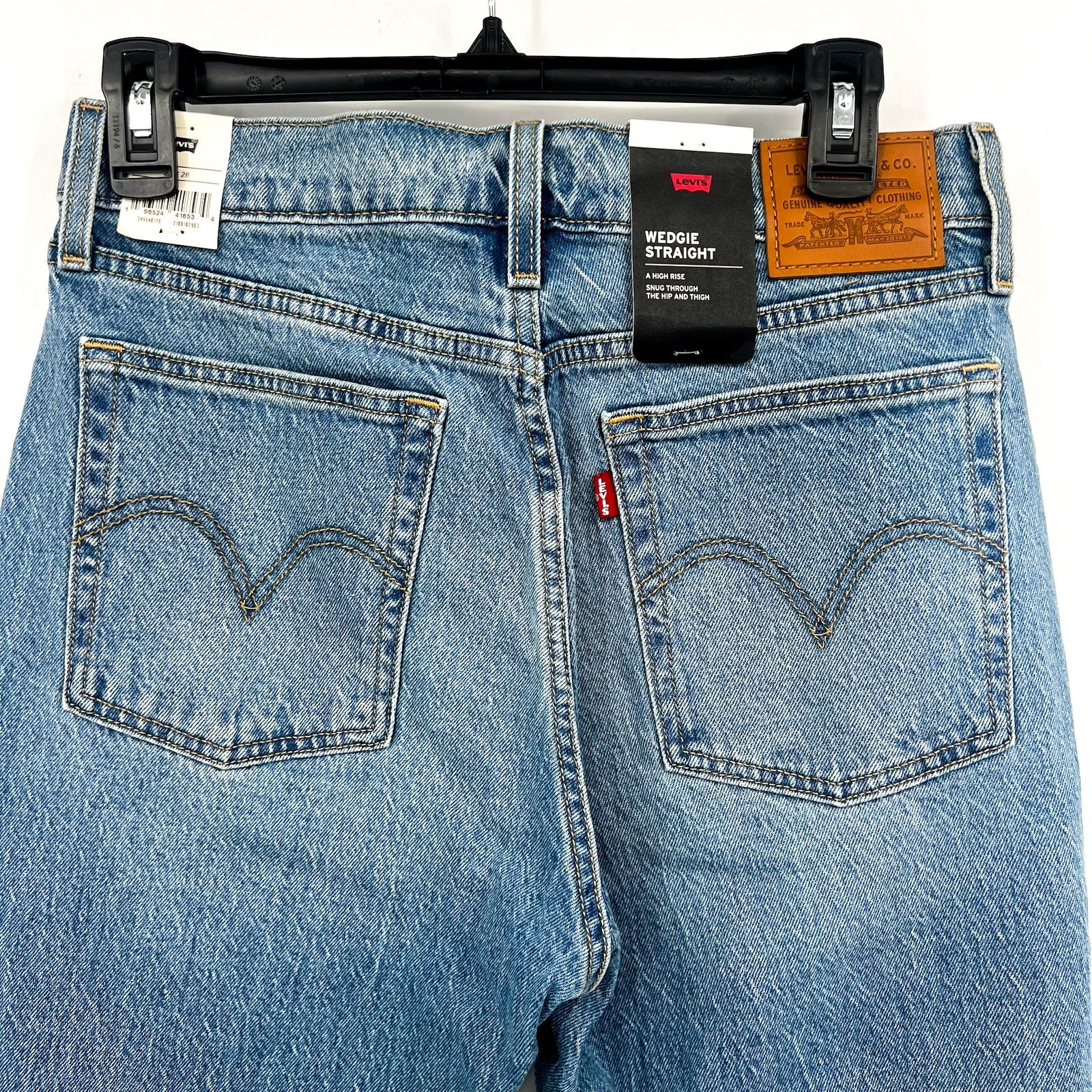 LEVI'S Womens Wedgie Straight Jeans 29x28 US 8 Calling All Blue 34964-0178 NWT