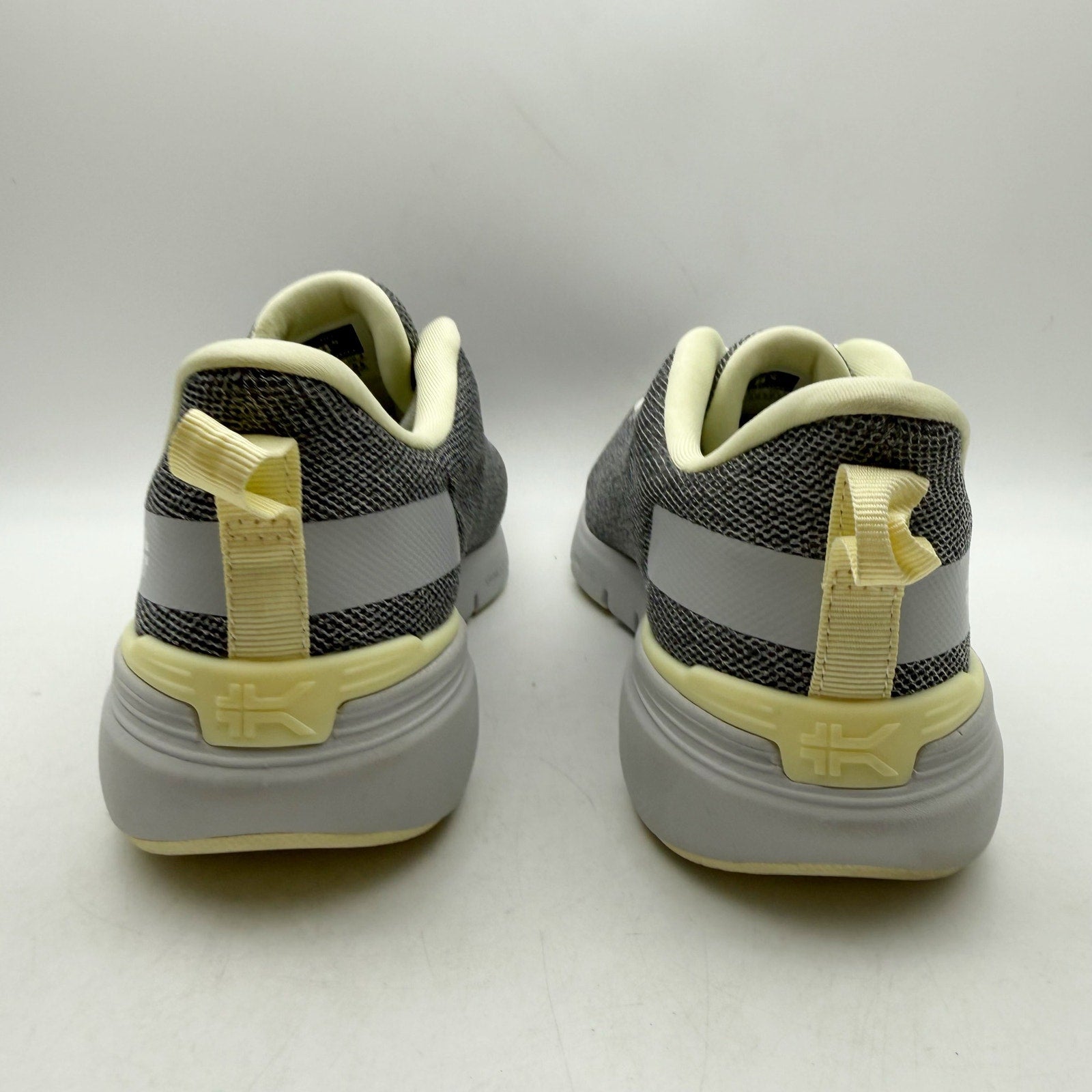 KURU Womens Flex Via Sneakers 8.5 M Dove Gray Pale Lime Athletic Shoes NWOB