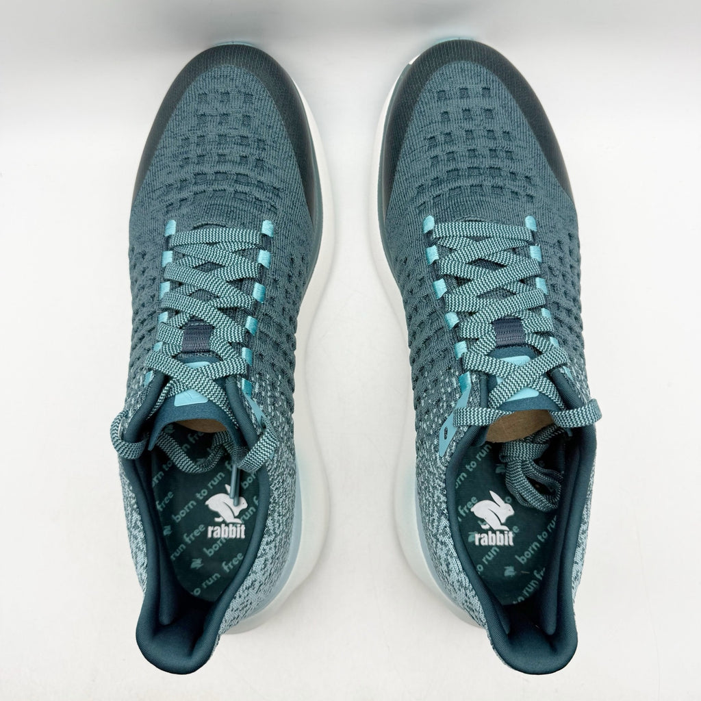 Rabbit Mens Dream Chaser Running Shoes US 9.5 Blue Green Balsam Athletic NIB