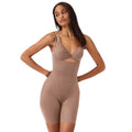 SPANX Open-Bust Mid-Thigh Bodysuit Small Cafe Au Lait 10235R NWT