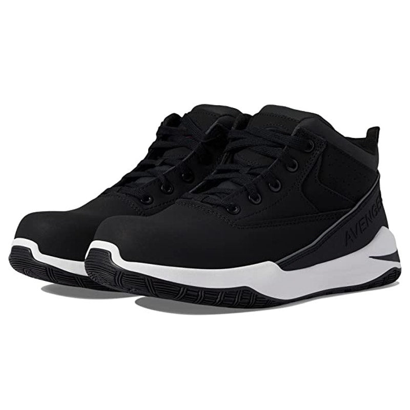 Avenger Mens Reaction SR CT Work Sneakers Size 8 D EU 41.5 Black White NIB
