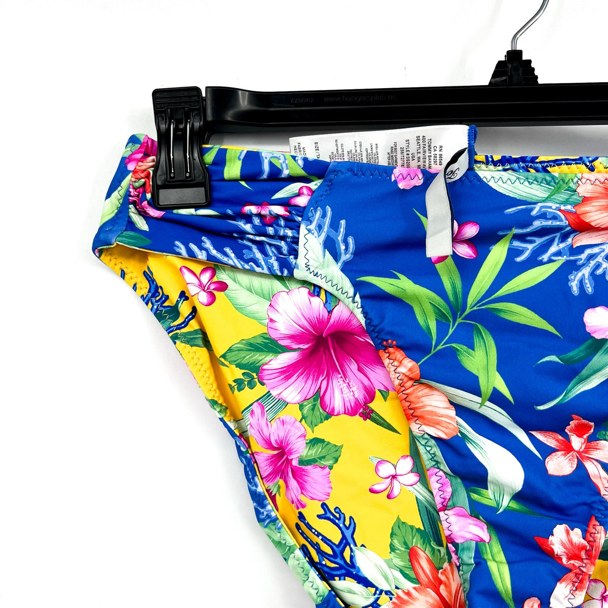 TOMMY BAHAMA Isola Vita Reversible Hipster Bikini Bottom XL Blue Yellow NWT