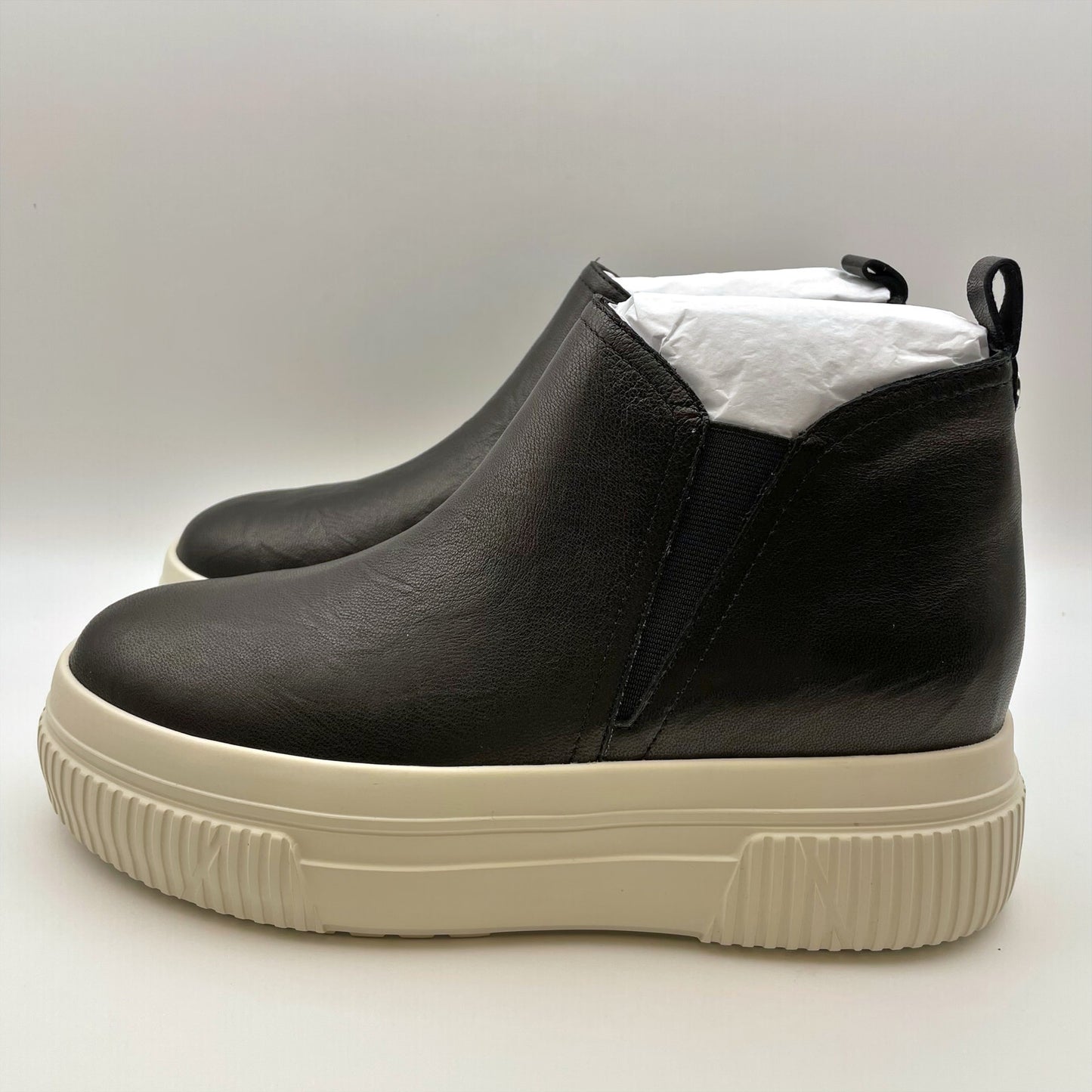 J/Slides Women's Wendie Bootie Size 8.5 Black Leather Slip On Waterproof NIB