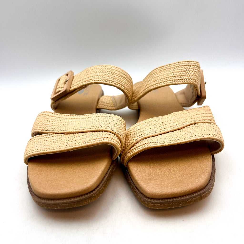 DR. SCHOLL'S Womens Paradise Now Slide Sandals Size 8.5 EU 38.5 Tan Natural NWOB