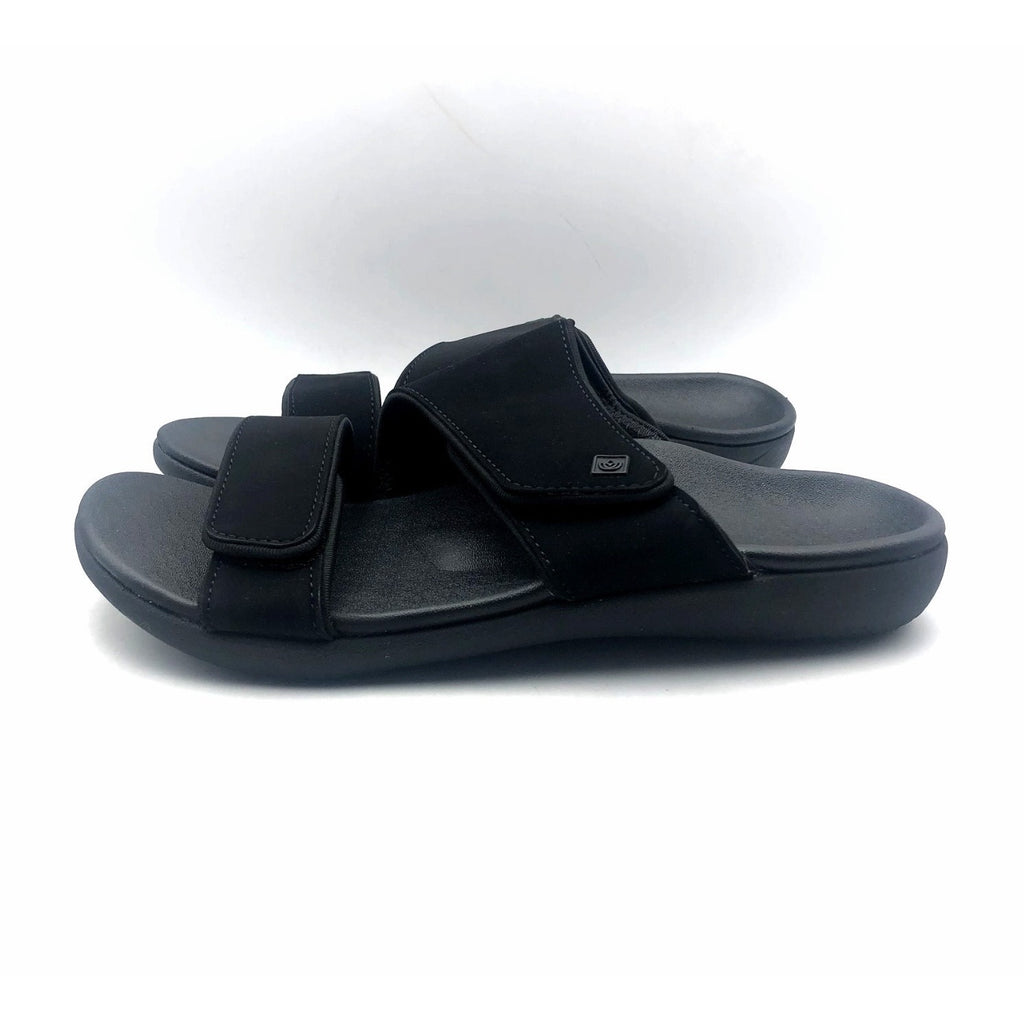 Spenco Womens KHOLO NUEVO Comfort Slide Sandals Size 7.5 WIDE Black NWT