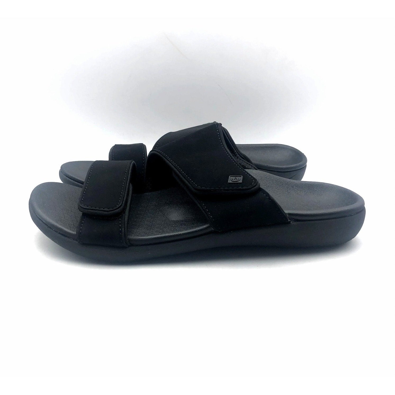 Spenco Womens KHOLO NUEVO Comfort Slide Sandals Size 7.5 WIDE Black NWT