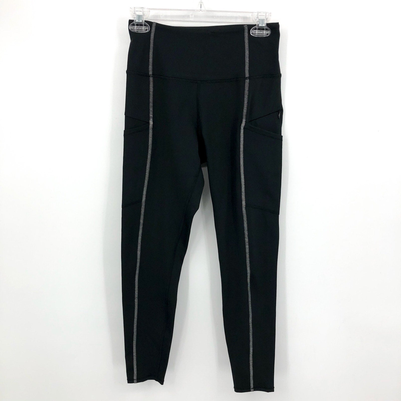 THRIVE SOCIETE Women's Reflective 7/8 Leggings Medium Black Slim Fit NWT