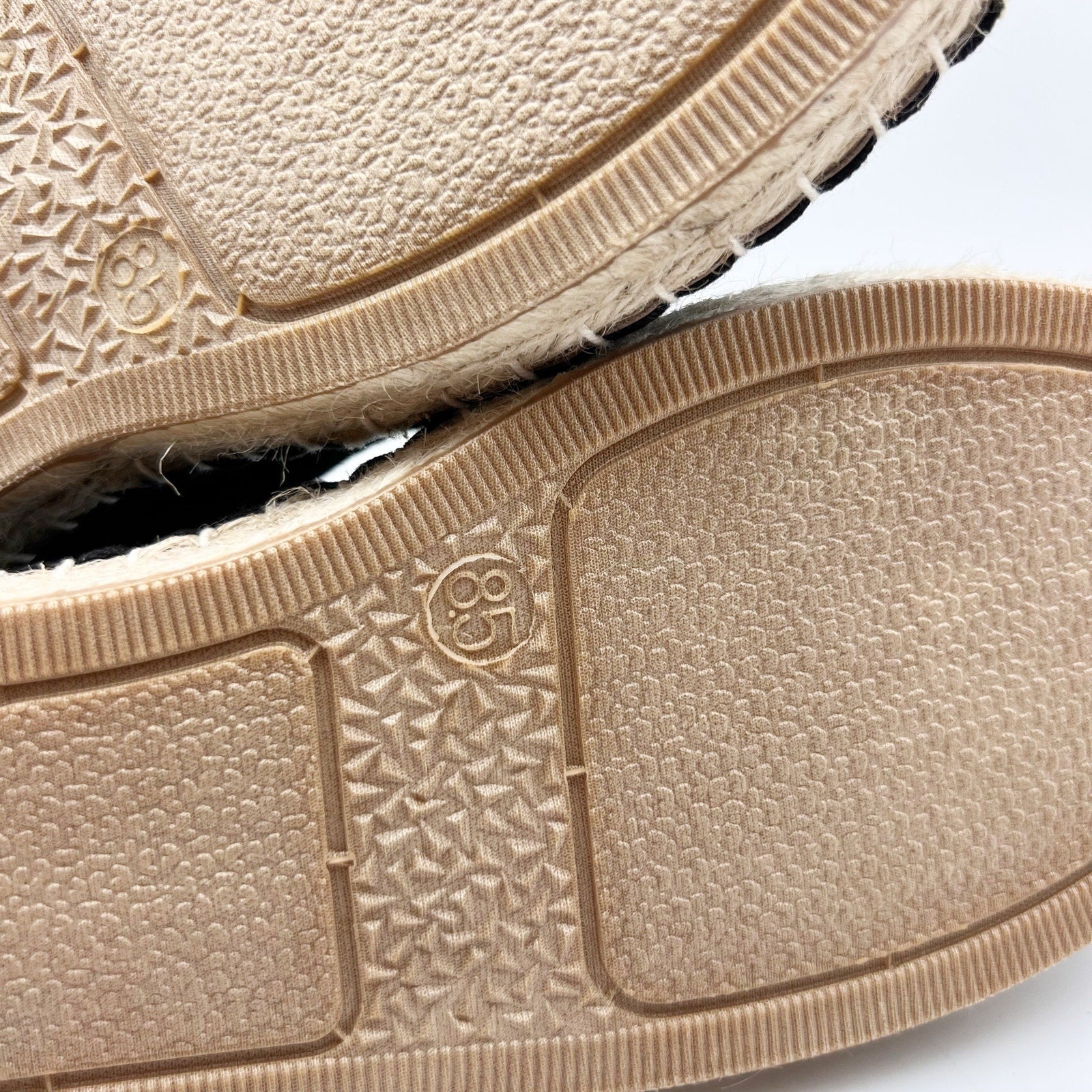 Coldwater Creek Womens Espadrille Flats 8.5 Wide Black Canvas Sunflower NIB