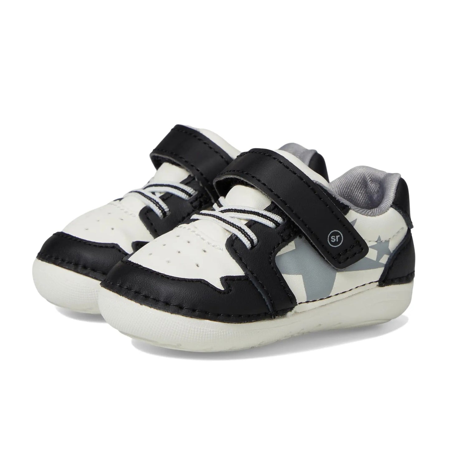 Stride Rite Boys SM Waverly Sneakers Size 5.5  Toddler Shoes Black White NIB