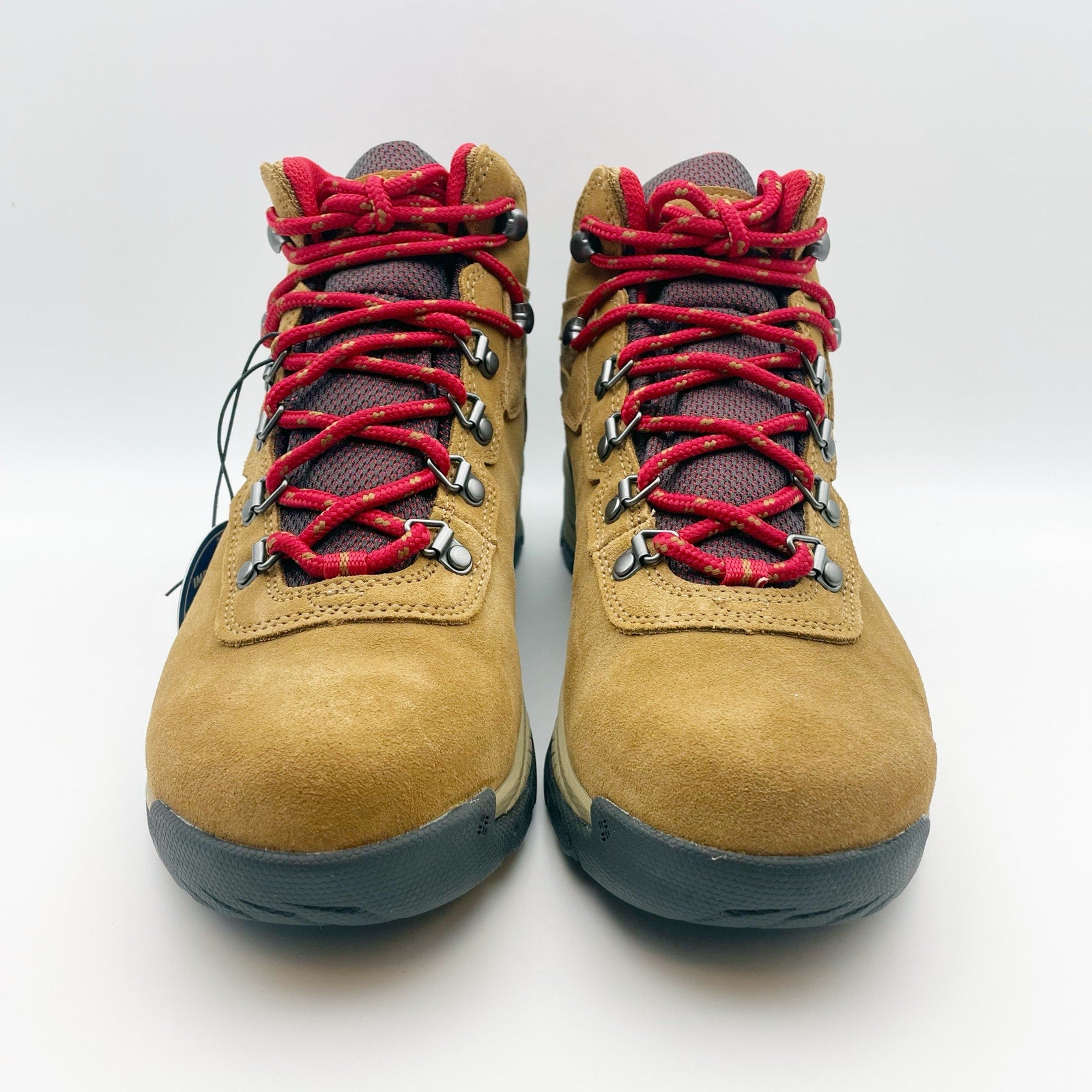 Columbia Womens Newton Ridge Plus Amped Hiking Boots 9.5 WIDE Tan Red WP NIB