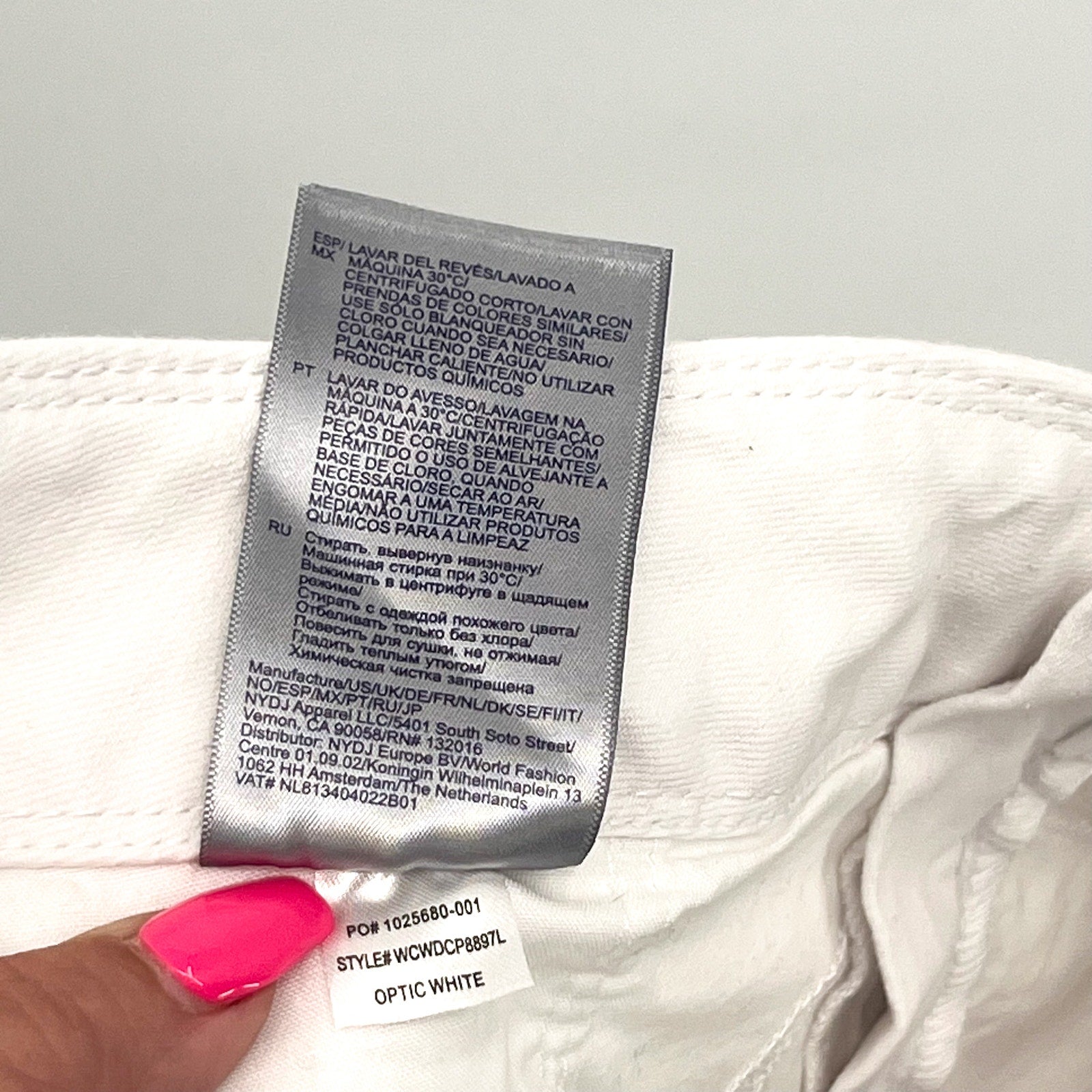 NYDJ Womens Cool Embrace Wide Leg Crop Jeans SIZE 20WL Optic White NWT