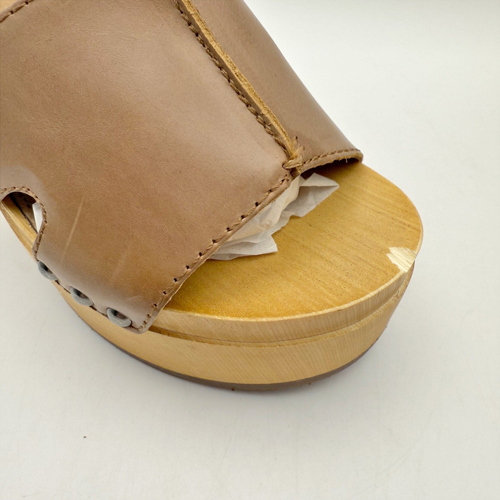 Frye Womens Zelda Seam Clog Sandals US 6.5M EU 37 Brown Leather NIB