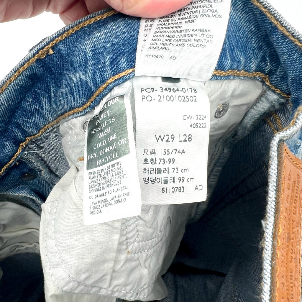 LEVI'S Womens Wedgie Straight Jeans 29x28 US 8 Calling All Blue 34964-0178 NWT