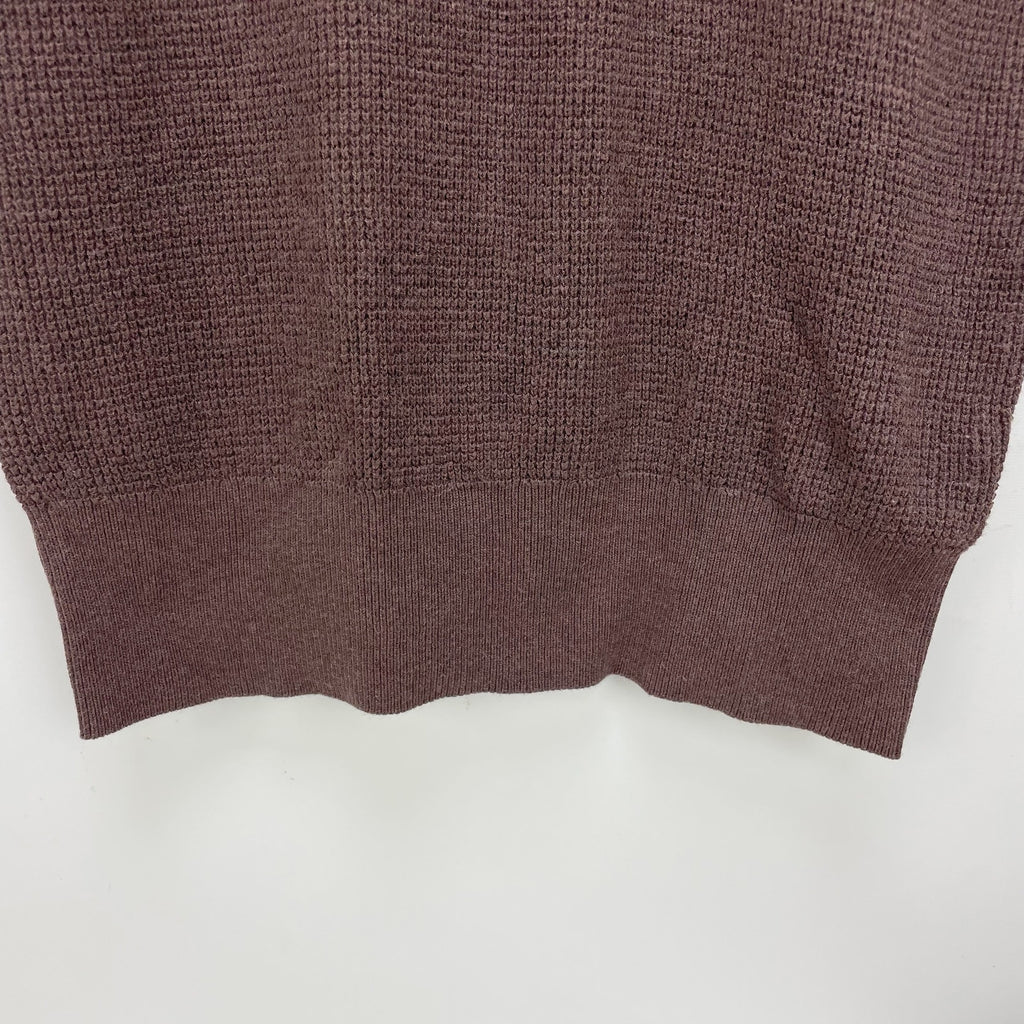 prAna Womens Milani Henley Dress Medium Clove Red Waffle Knit Thermal LS NWT