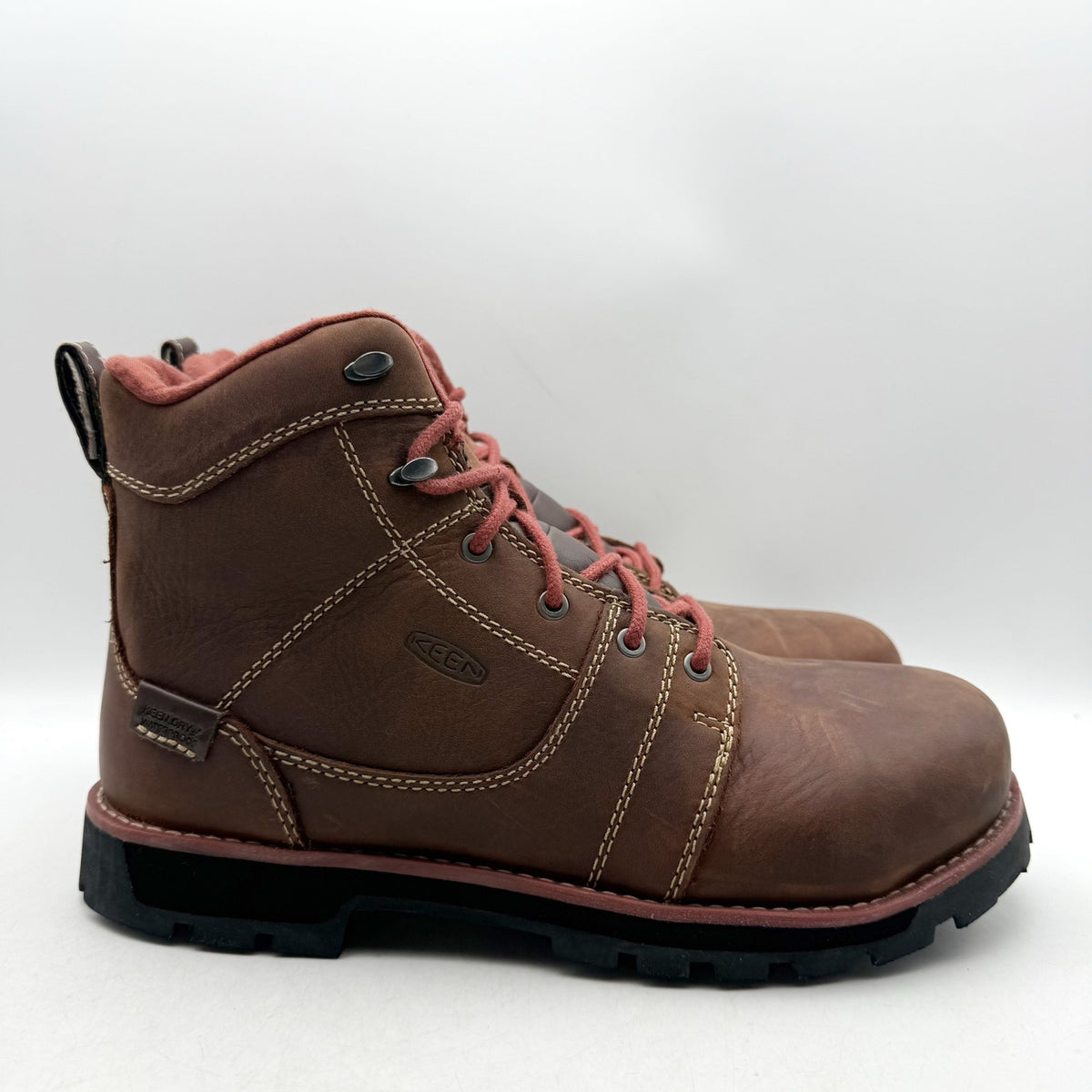 Keen Womens Seattle 6" Work Boot US 6.5 Red Brown Waterproof Aluminum Toe NIB