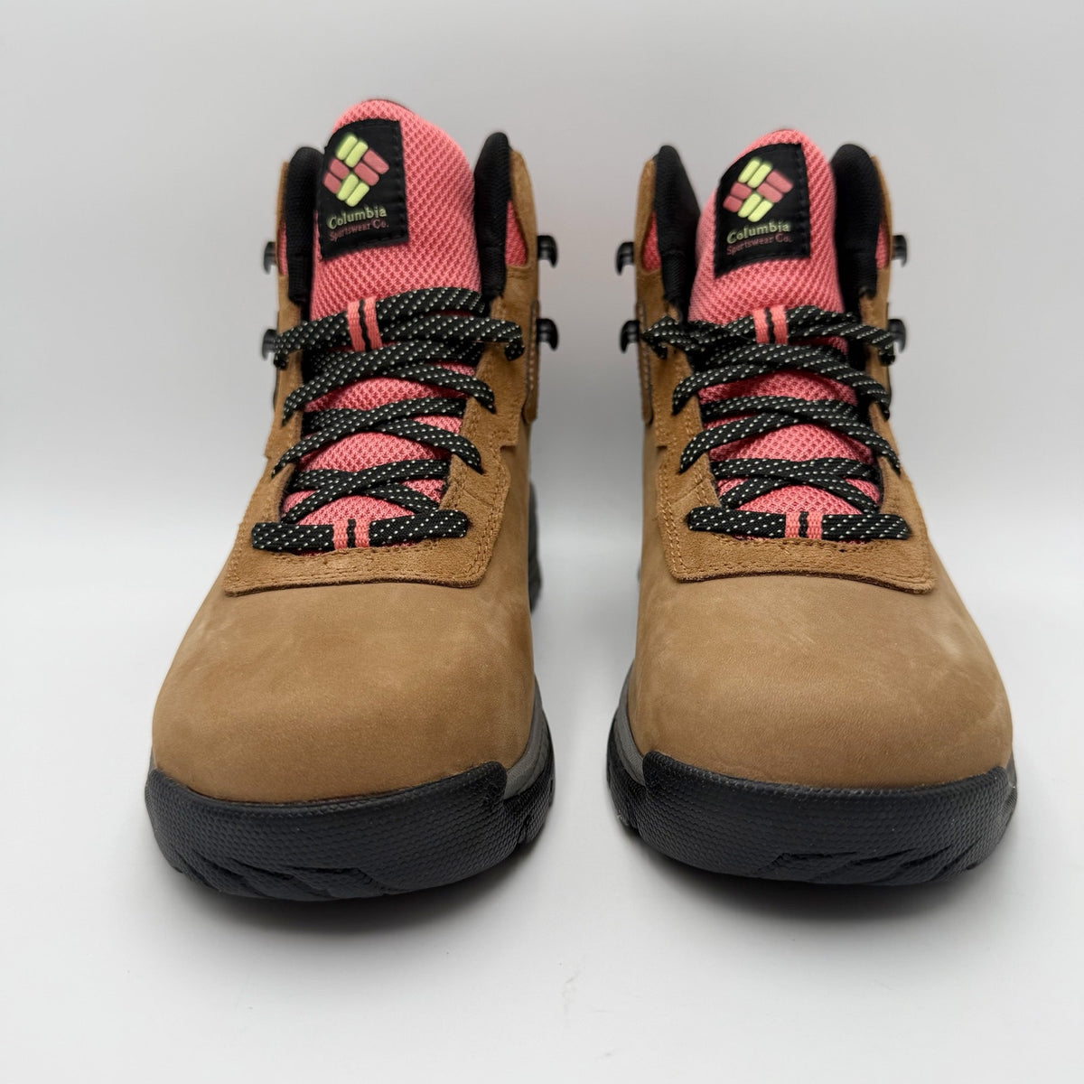 Columbia Womens Newton Ridge BC Hiking Boots Size 8.5 Brown Pink Leather NIB
