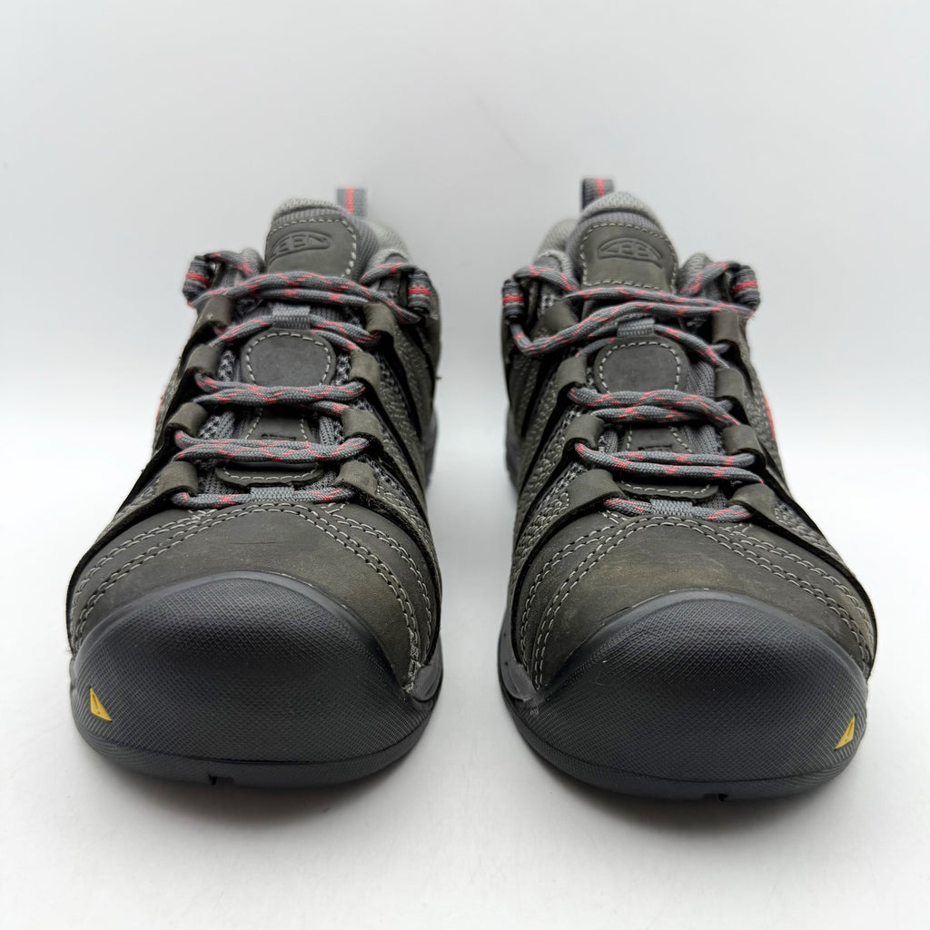 Keen Womens Flint II Steel Toe Work Sneakers Size 5 WIDE Grey Leather NIB