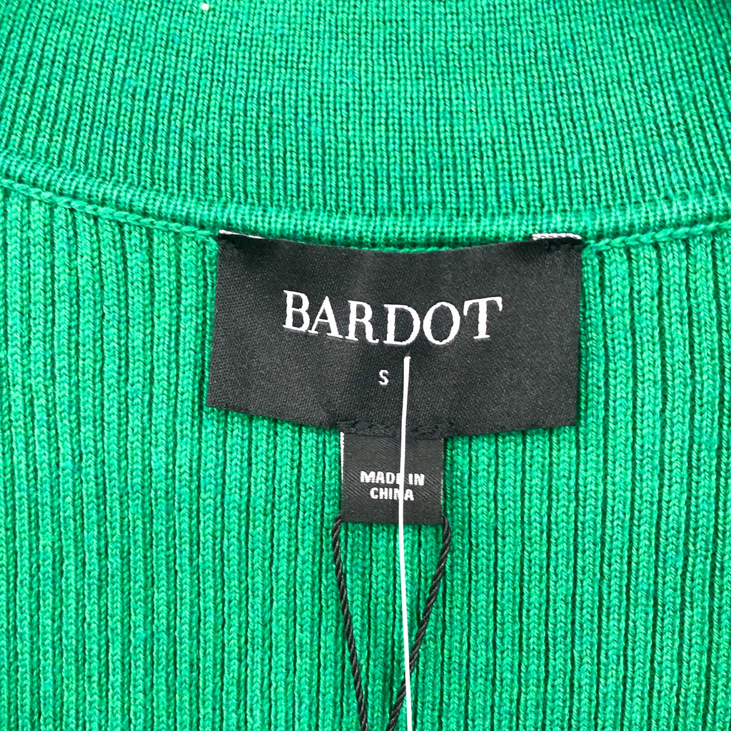 BARDOT Women's Collared Knit Dress Small US 4 Bright Green Long Sleeve NWT