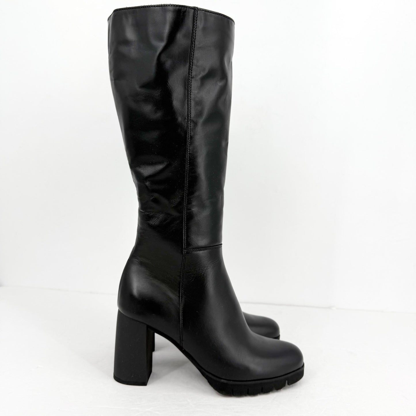 La Canadienne Womens Miles Knee High Boots US 8.5 M Black Leather NWOB