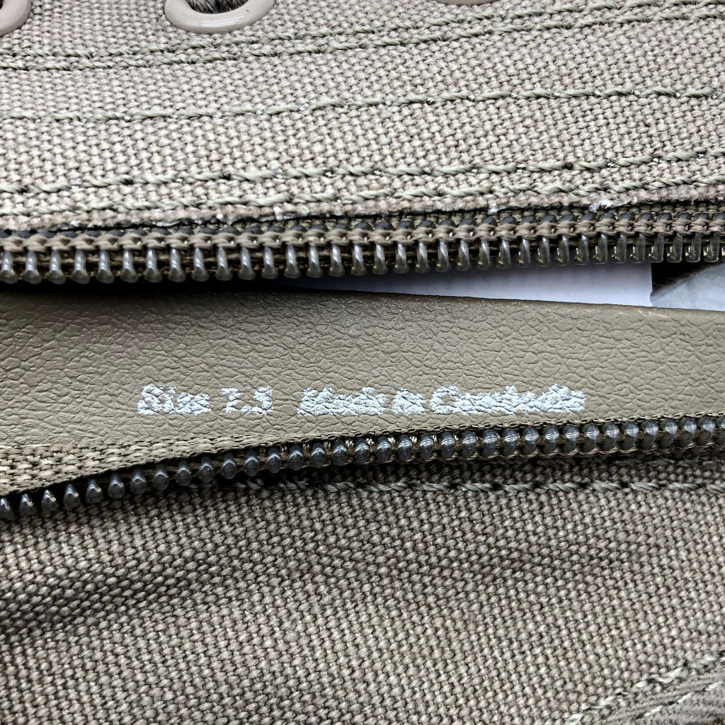 Dolce Vita Womens Combat Boots Size 7.5 Tan Canvas Stacked Heel NWOB