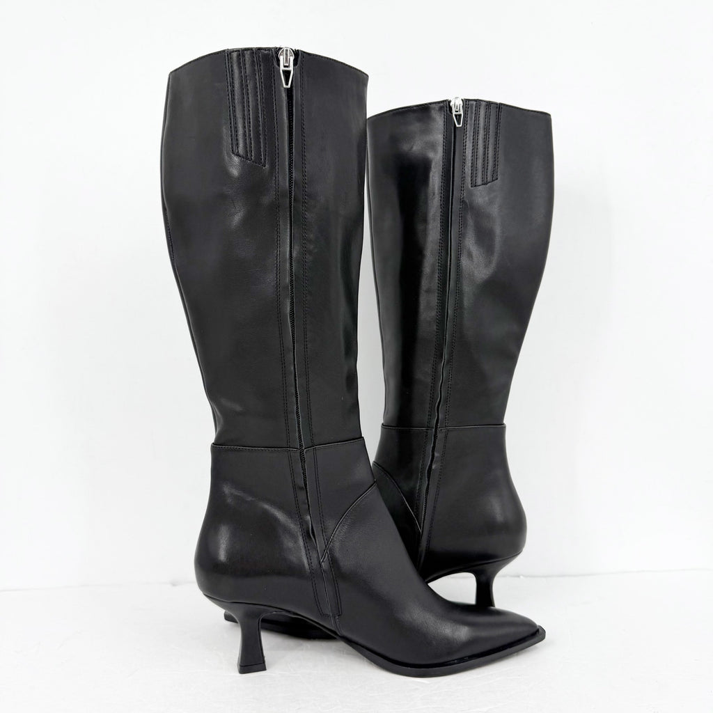 Dolce Vita Womens Ashton Knee High Boots Size 10 M EU 40.5 Black Leather NWOB
