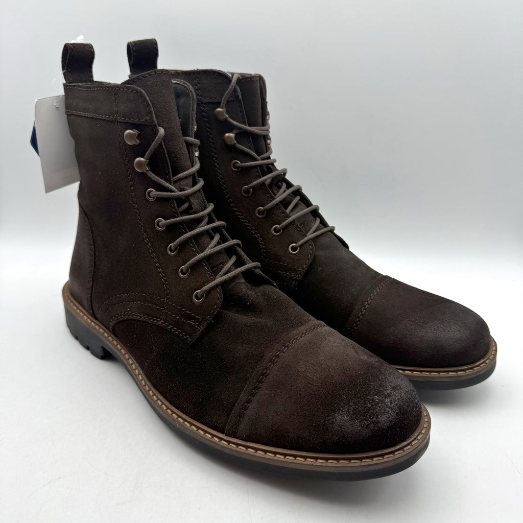 Anthony Veer Mens Wilder Ankle Boots US 12 M EU 45 Brown Suede Cap Toe NIB