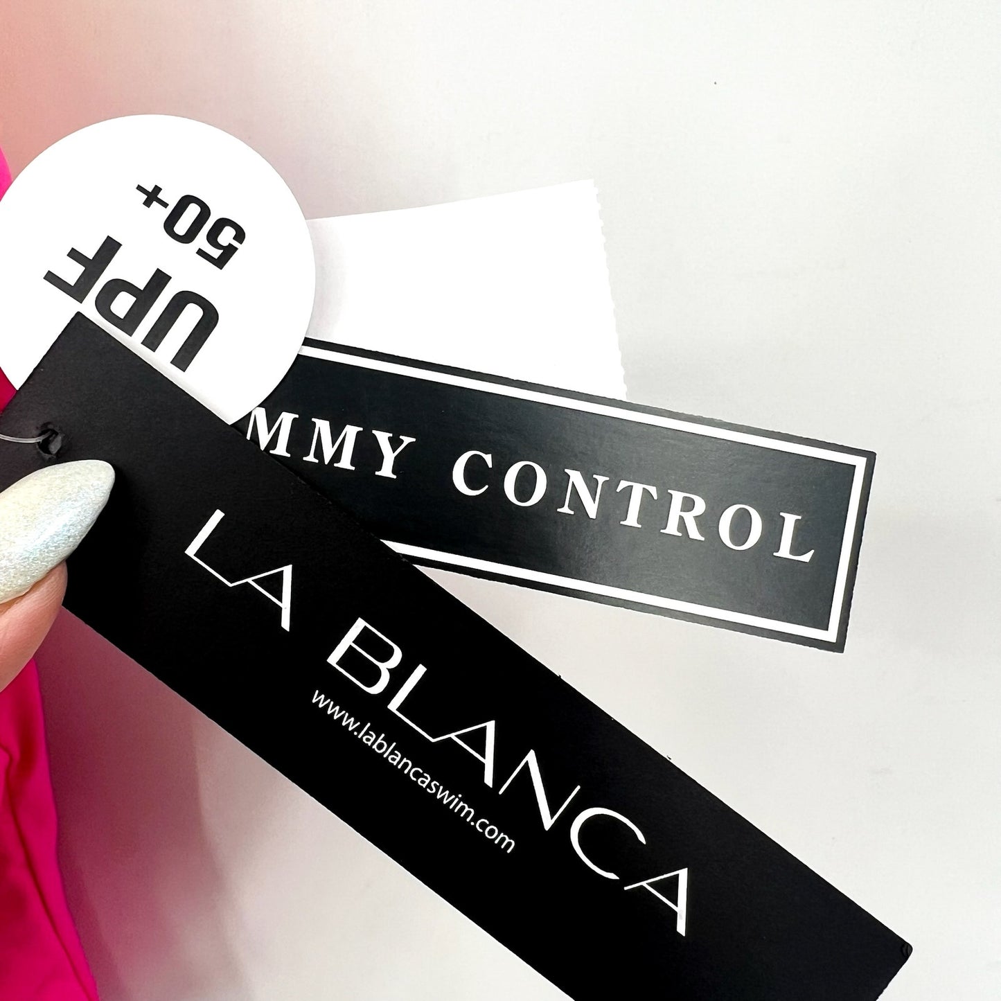 LA BLANCA Island Goddess One-Shoulder One-Piece Size 16 Pink Orange NWT