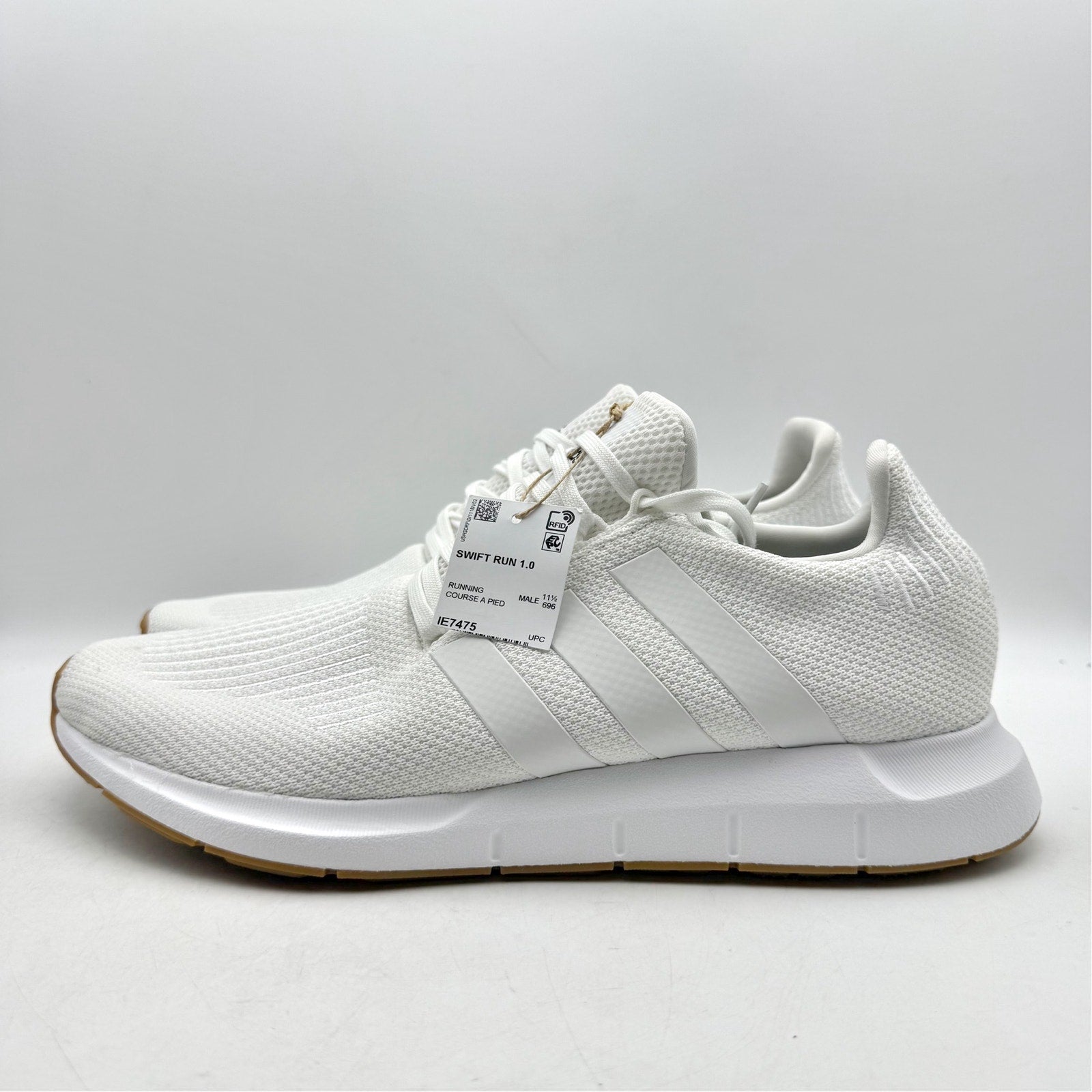Adidas Mens Swift Run 1.0 Running Shoes US 12 White Athletic NWOB