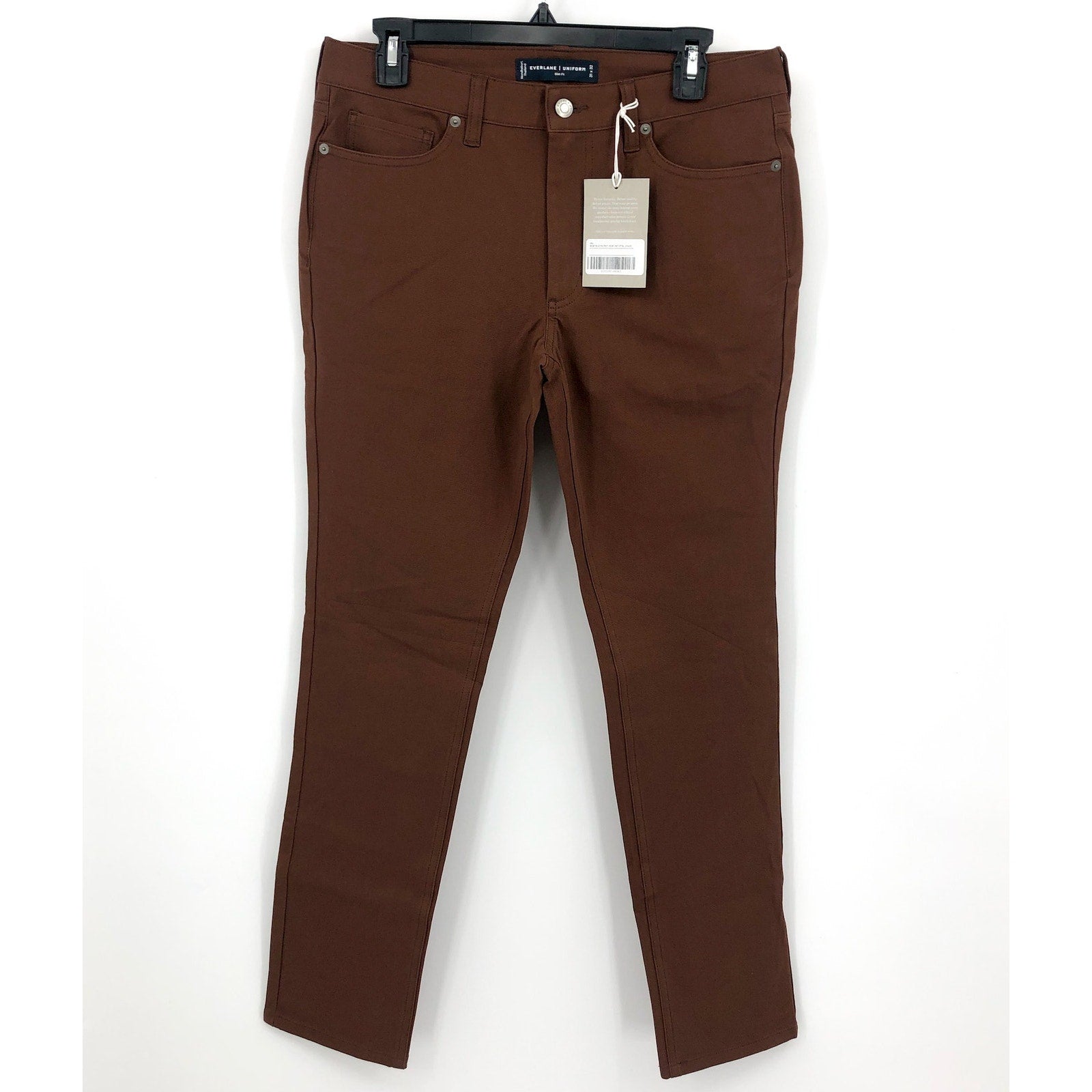 EVERLANE Men's Performance Pant 31x32 Brown Slim Fit Uniform 5-Pocket NWT