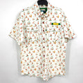 MAGELLAN OUTDOORS Laguna Madre Luchadores Fishing Shirt Medium White Multi NWOT