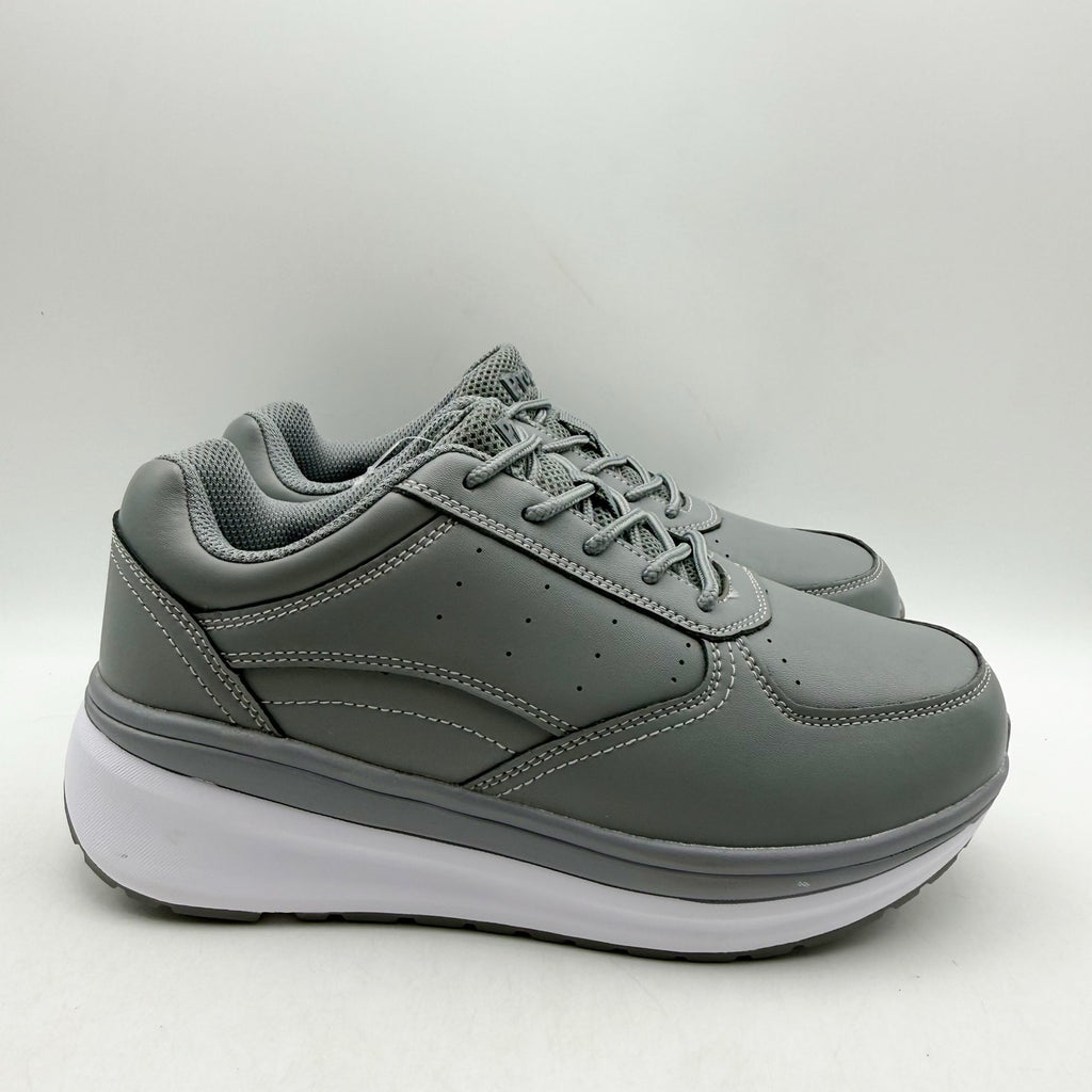 Propet Womens Ultima Sneakers Size 9 Wide Grey White Leather Athletic Shoes NIB