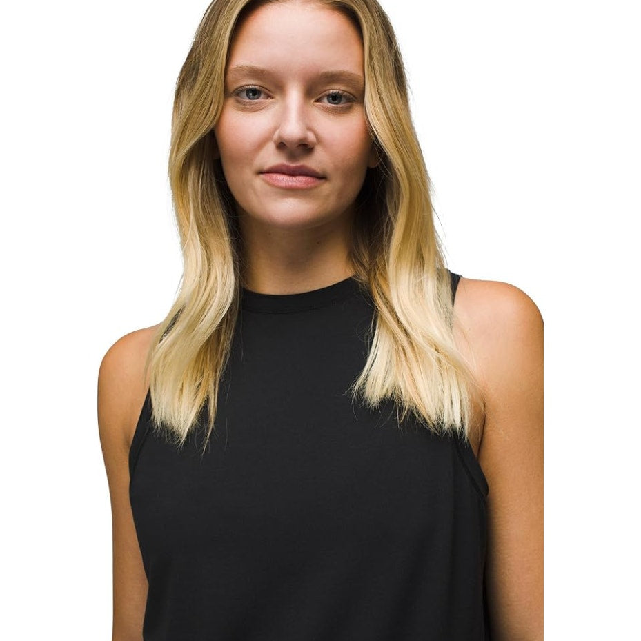 PRANA Women's Sol Searcher Tank Top Large Black Stretch UPF 50+ NWT