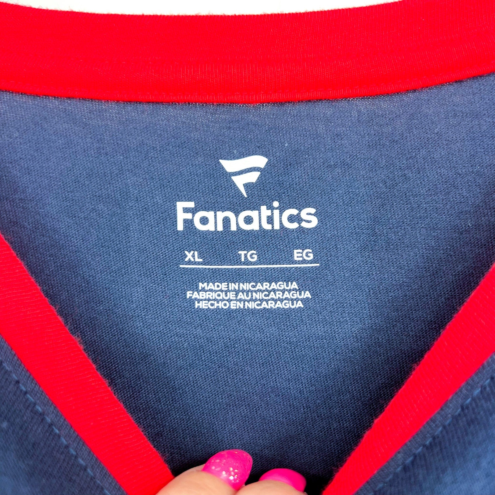 FANATICS Womens Team USA Circle Badge Cropped T-Shirt XL Navy Blue Red NWT