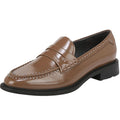 Franco Sarto Womens Eden Studded Loafers Size 7.5 Toffee Brown Slip On NWOB