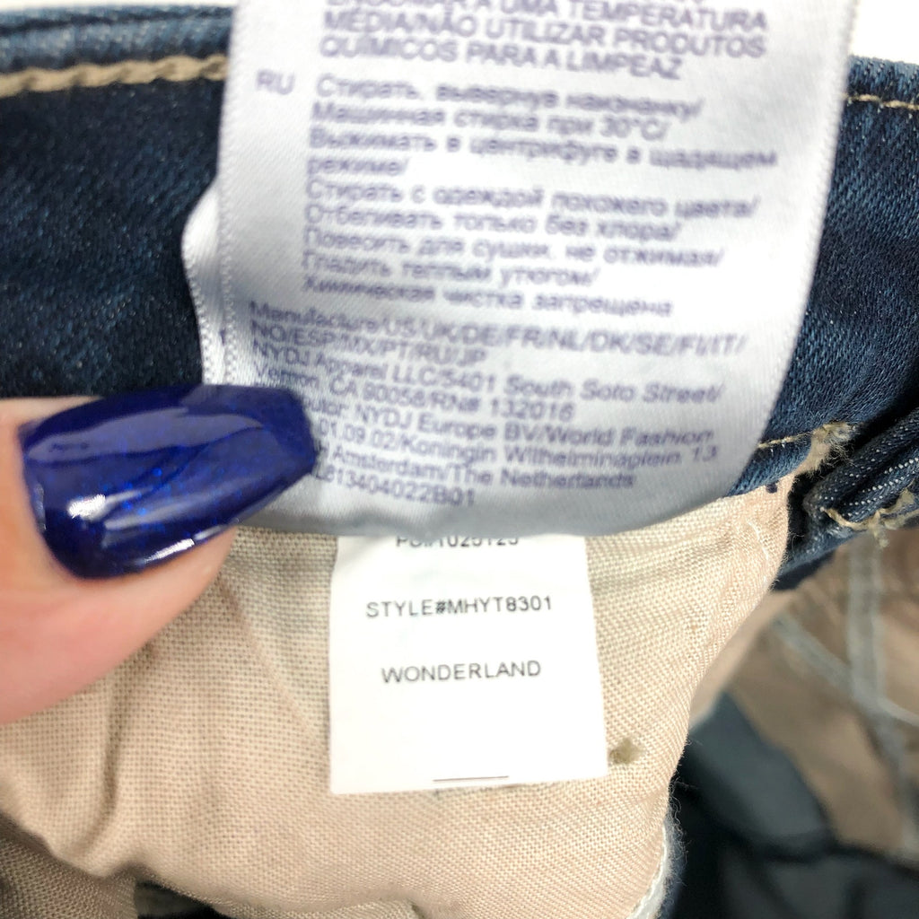 NYDJ Womens Straight Ankle Jeans Size 8 Blue Wonderland Relaxed NWT