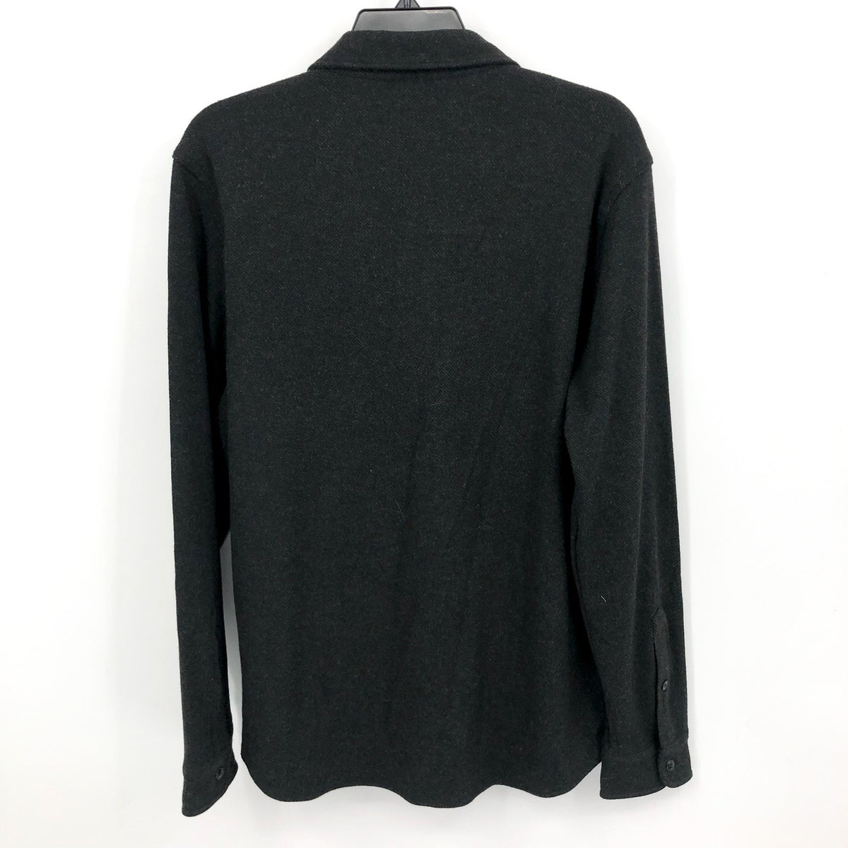 FAHERTY Mens Legend Sweater Shirt Medium Heathered Black Twill Long Sleeve NWT