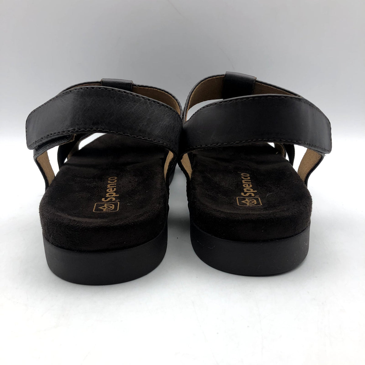 Spenco Womens Anabel Hook & Loop Sandal 7 Wide EU 37.5 French Roast Brown NIB