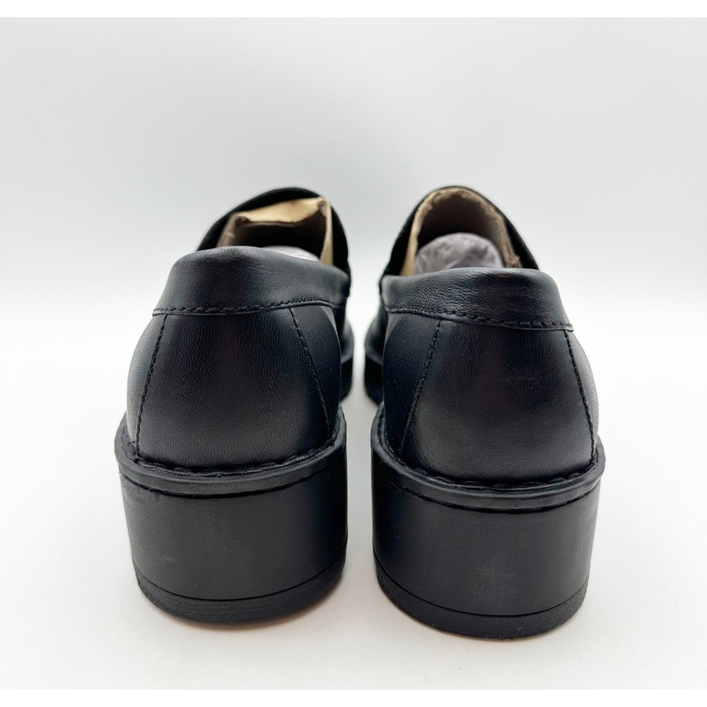 Born Womens Carrera Loafers Size 11 M EU 41-42 Black Leather Slip On NIB