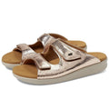 SAS Womens Cozy Adjustable Slide Sandals Size 9 Wide Pink Metallic Leather NIB