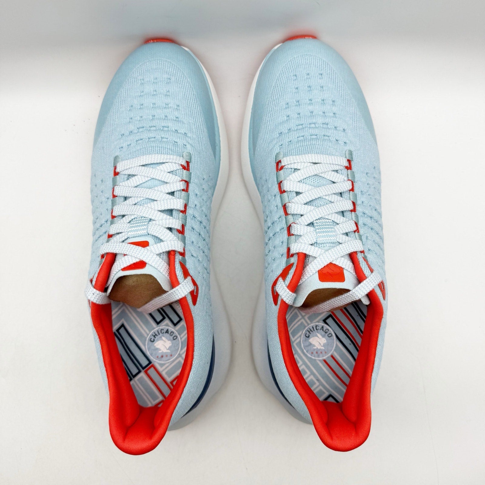 Rabbit Mens Dream Chaser Running Shoes Size 9.5 Crystal Blue White Athletic NIB