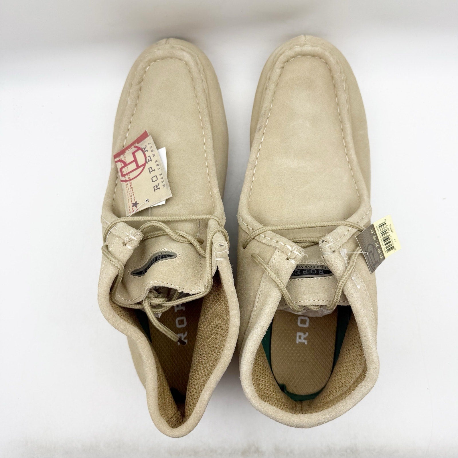 Roper Mens Gum Sticker Chukka Ankle Boots Size 14 EU 47.5 Tan Taupe Suede NWT