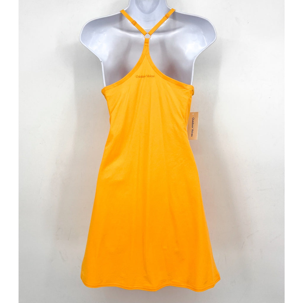 OUTDOOR VOICES Women's The Exercise Dress 3XL Mango Yellow Built In Shorts NWT