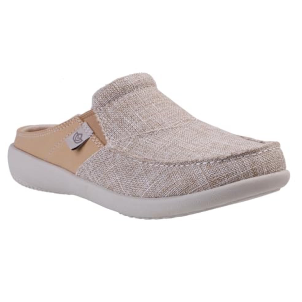 SPENCO Women's Siesta Gemstone Casual Slide Size 5.5 WIDE Beige Sand NIB