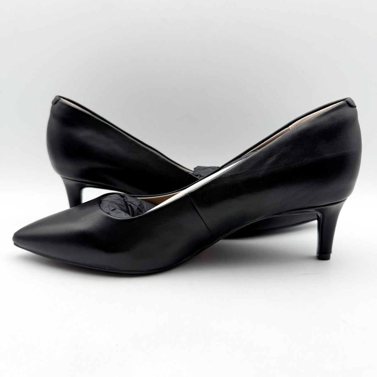 Rockport Womens Cindy Dress Pumps Size 7 Wide EU 37.5 Black Leather Heels NIB