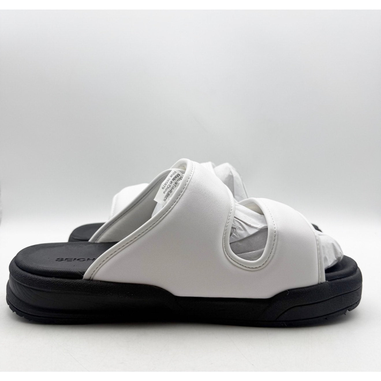 SEICHI Men's Senko Slide Sandals US 10 EU 43 White Black NIB