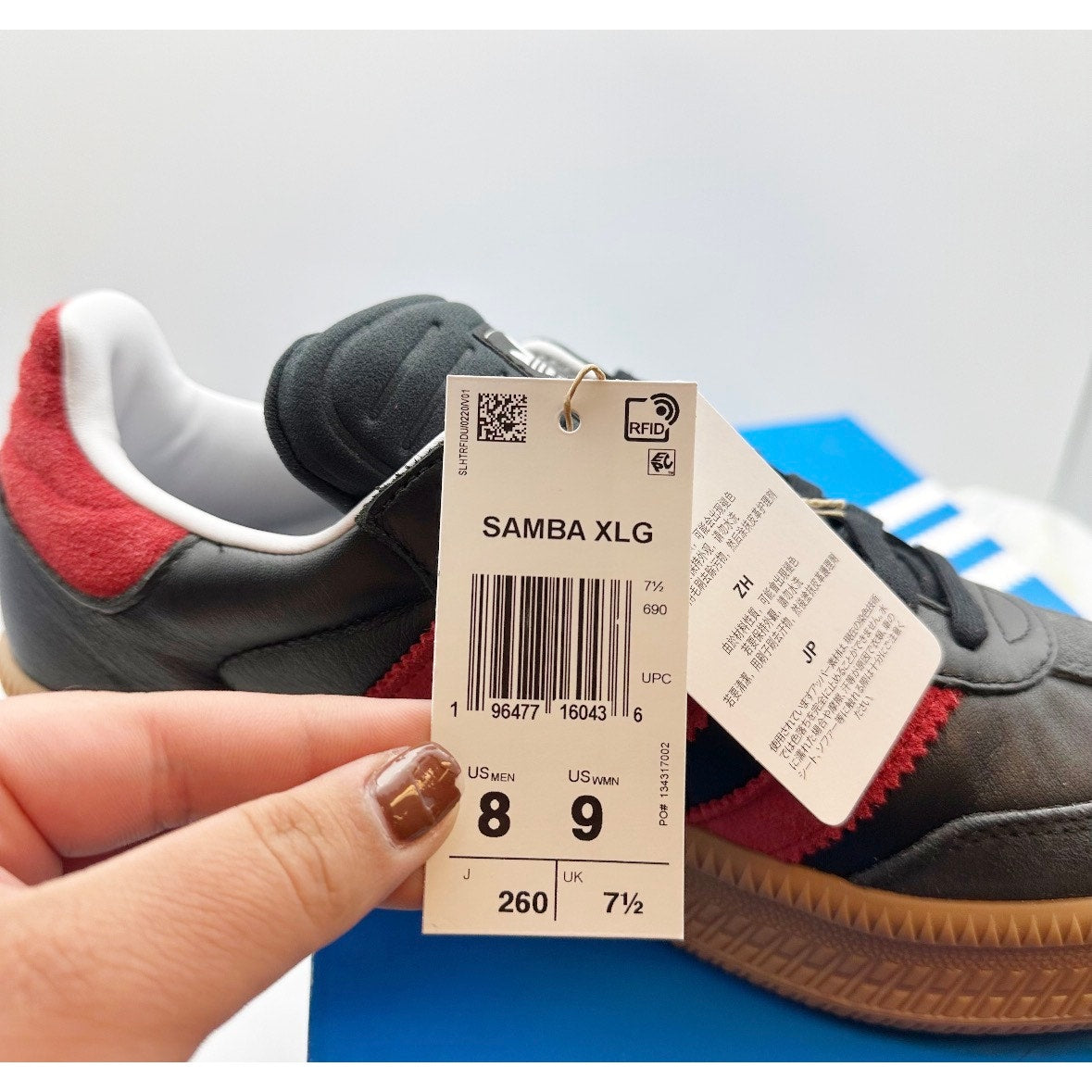 Adidas Samba XLG Sneakers MENS 8 WOMENS 9 Black Red Suede Athletic NIB