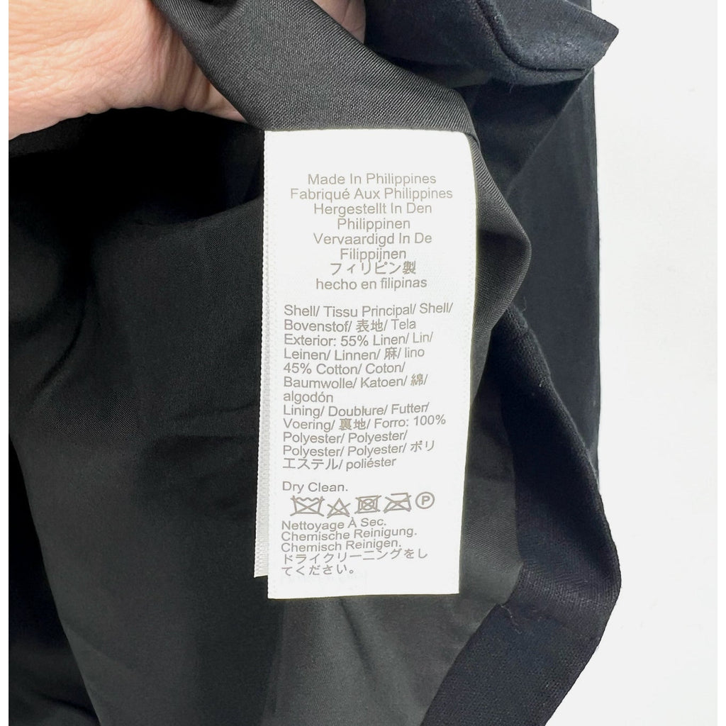 J.Crew Womens One-Button Holland Blazer Size 20 Black Linen-blend AL222 NWT
