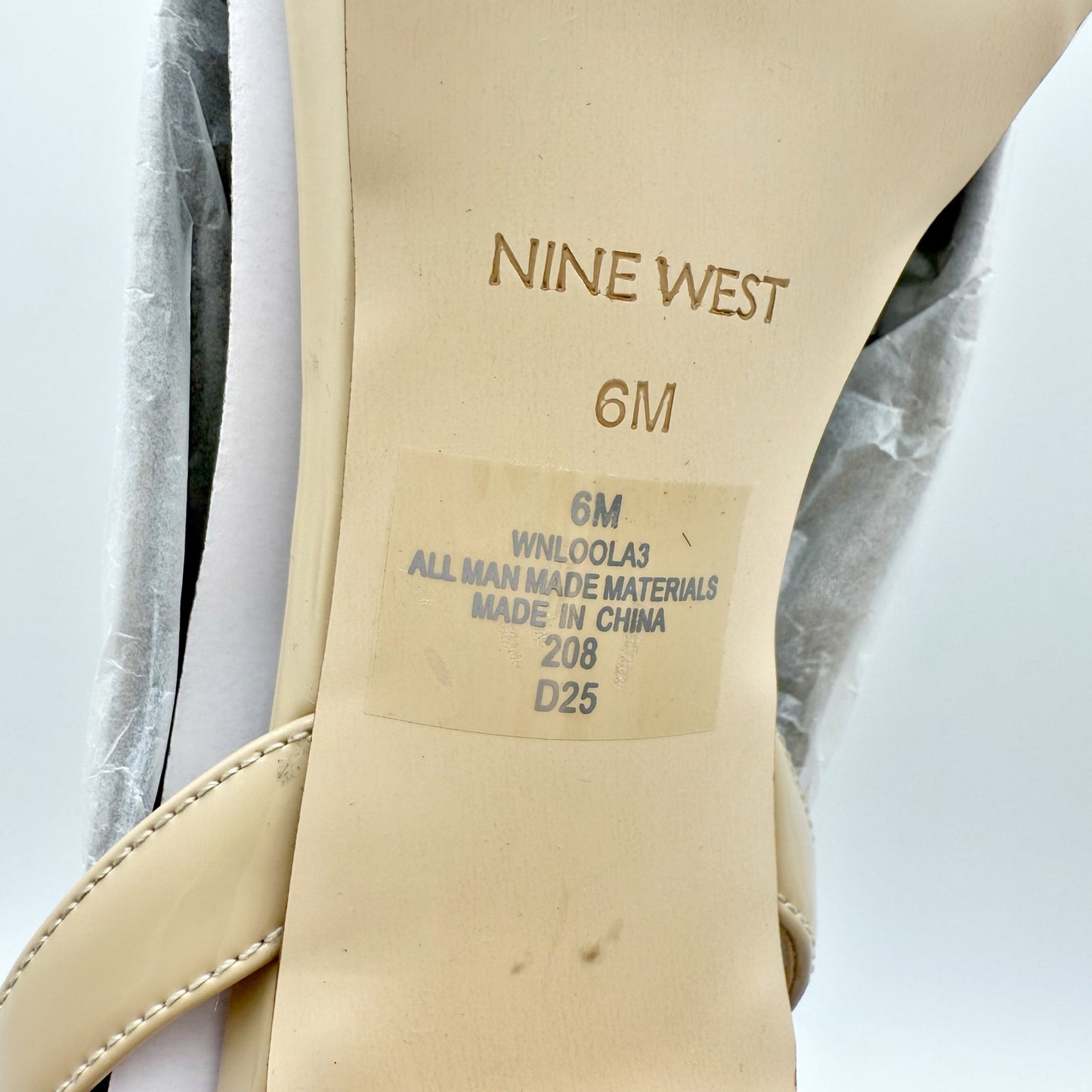 Nine West Womens Loola High Stiletto Heels US 6 M EU 36.5 Light Natural NIB